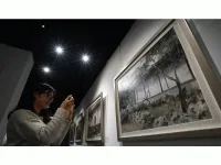 南京:美术理论家展示书画作品