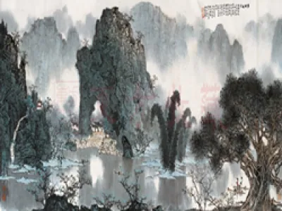 《阳朔风光在穿岩》